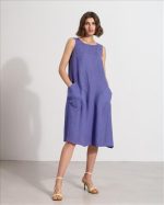 DRESS MIDI LINEN