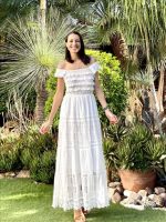 DRESS MAXI EMBROIDERY LACE
