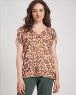 BLOUSE V NECK PRINTED
