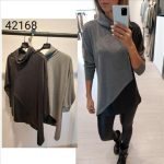 BLOUSE HIGH NECK ECO LEATHER DETAIL - Image 3