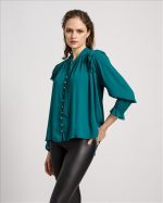 SHIRT TIE NECK LONG SLEEVE