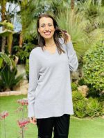 KNITTED SWEATER V NECK - Image 9