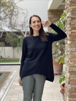 KNITTED LONG BUTTONS BACK