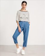 TROUSER TENCEL ELASTIC WAIST