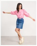 JEAN SKIRT SHORT