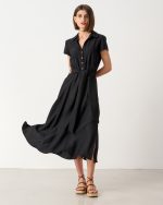 DRESS MIDI SHORT SLEEVE