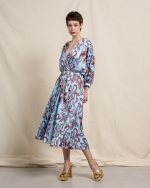 MIDI DRESS PRINTED SATIN