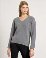 KNITTED SWEATER V NECK