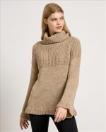 KNITTED HIGH NECK FLARE SLEEVE - Image 8