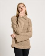 KNITTED HIGH NECK FLARE SLEEVE - Image 9