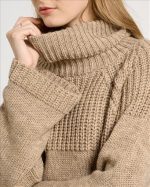 KNITTED HIGH NECK FLARE SLEEVE - Image 10