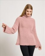 KNITTED HIGH NECK FLARE SLEEVE - Image 16