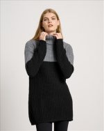 KNITTED SWEATER HIGH NECK LONG - Image 4