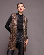 LONG SEQUIN VEST