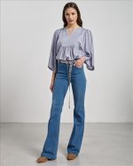 HIGH WAIST FLARE LEG JEAN - Image 4