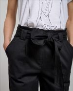 TROUSER COTTON HIGH WAIST WITH BELT - Image 2
