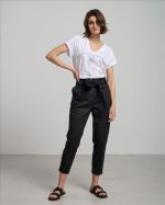 TROUSER COTTON HIGH WAIST WITH BELT - Image 5