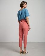 TROUSER COTTON HIGH WAIST WITH BELT - Image 8