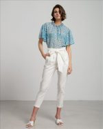 TROUSER COTTON HIGH WAIST WITH BELT - Image 11