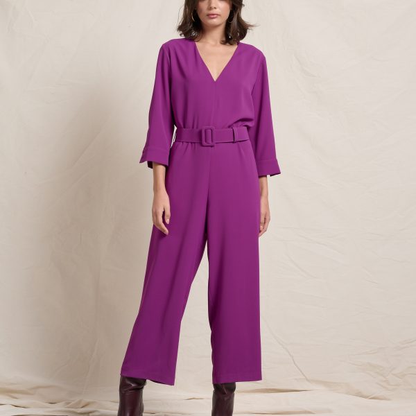 JUMPSUIT CROPT V NECK