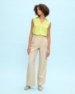 TROUSER CROPPED LINEN - Image 2