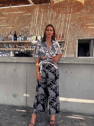 TROUSER PRINTED CROPPED