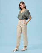 TROUSER CROP LINEN - Image 2