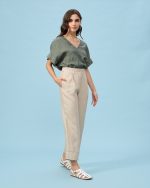 TROUSER CROP LINEN - Image 3