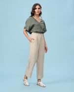 TROUSER CROP LINEN - Image 6