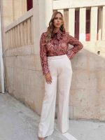 TROUSER CREPE FLARED LEG