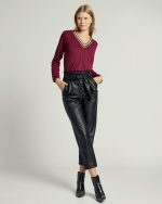 TROUSER BELTED ECO LEATHER - Image 3