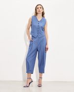 TROUSER CROPPED PLEATED