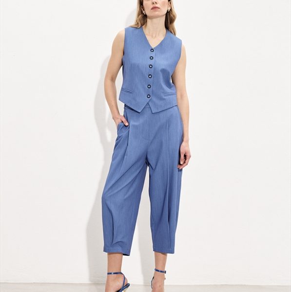 TROUSER CROPPED PLEATED