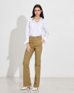TROUSER COTTON FLARED LEG