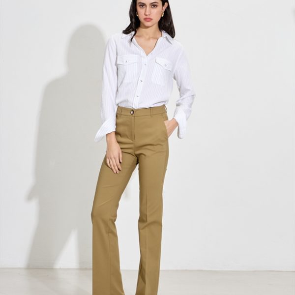 TROUSER COTTON FLARED LEG