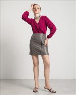 SKIRT SHORT ECO LEATHER - Image 2