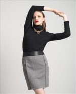 SKIRT SHORT ECO LEATHER DETAIL - Image 2