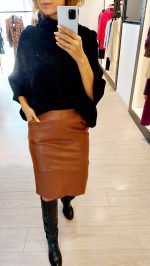 SKIRT ECO LEATHER PENCIL - Image 2