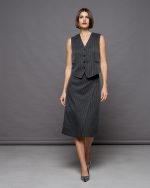 MIDI WRAP SKIRT STRIPED - Image 2