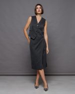 MIDI WRAP SKIRT STRIPED - Image 3