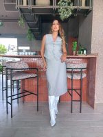 MIDI WRAP SKIRT STRIPED - Image 4