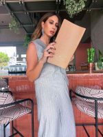 MIDI WRAP SKIRT STRIPED - Image 8