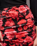 VELVET SKIRT FLORAL PRINT - Image 3