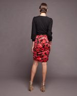 VELVET SKIRT FLORAL PRINT - Image 4