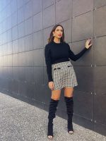MINI PIED DE POULE SKIRT - Image 4