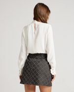 MINI TWEED JEAN GREY SKIRT - Image 4