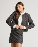 MINI TWEED JEAN GREY SKIRT - Image 7