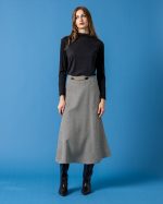 MIDI PIED DE POULE SKIRT