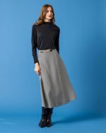 MIDI PIED DE POULE SKIRT - Image 2