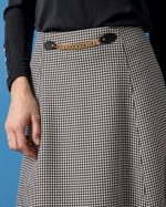 MIDI PIED DE POULE SKIRT - Image 3